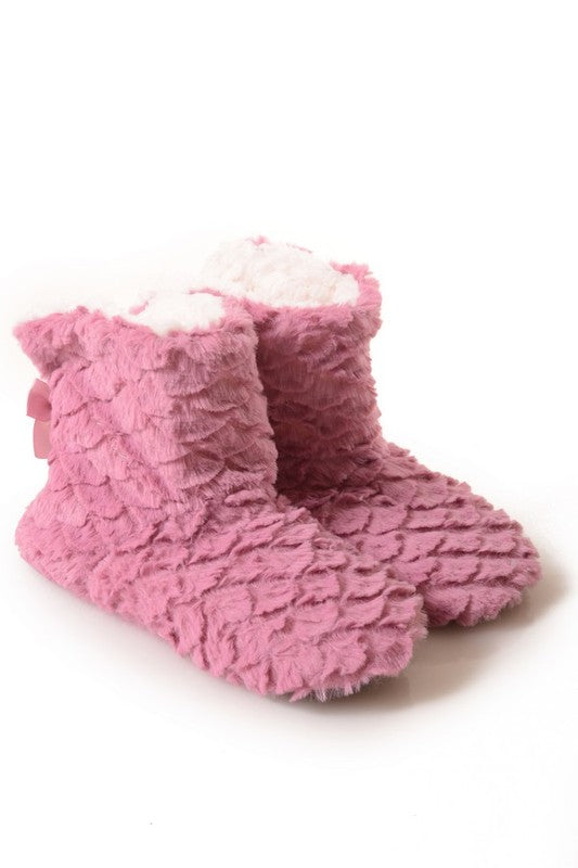 Pink Sherpa Lined Slippers
