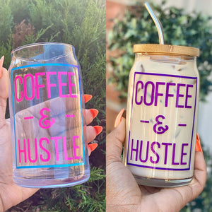 Coffee & Hustle Color Changing Glass Can