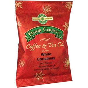 White Christmas pillow pack is a 10-12 cup of coffee ground coffee package, perfect for 1 full pot of coffee. Roasted locally in Door County, Wisconsin, this holiday favorite brings together vanilla in your coffee, to leaving you tasting hints of homemade vanilla ice cream on those blustering winter mornings. For more unique holiday gift ideas, shop lilbitlocal.com.
